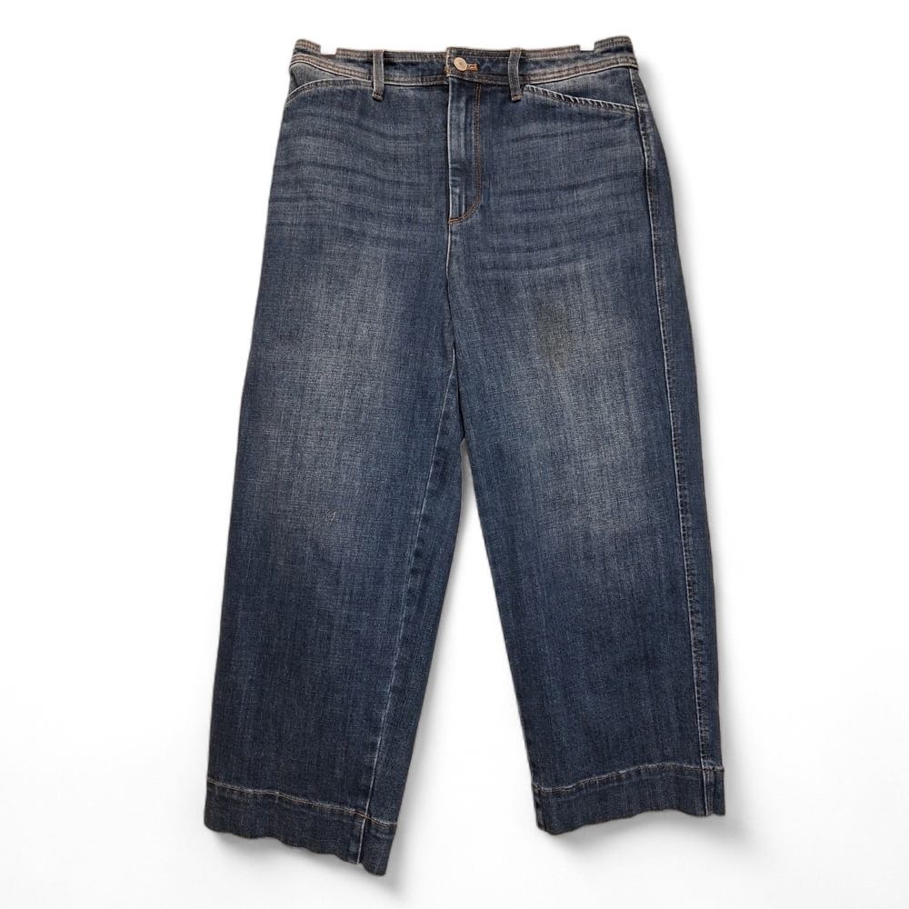 Talbots Women's Medium Wash Wide Leg Crop Jeans 6
